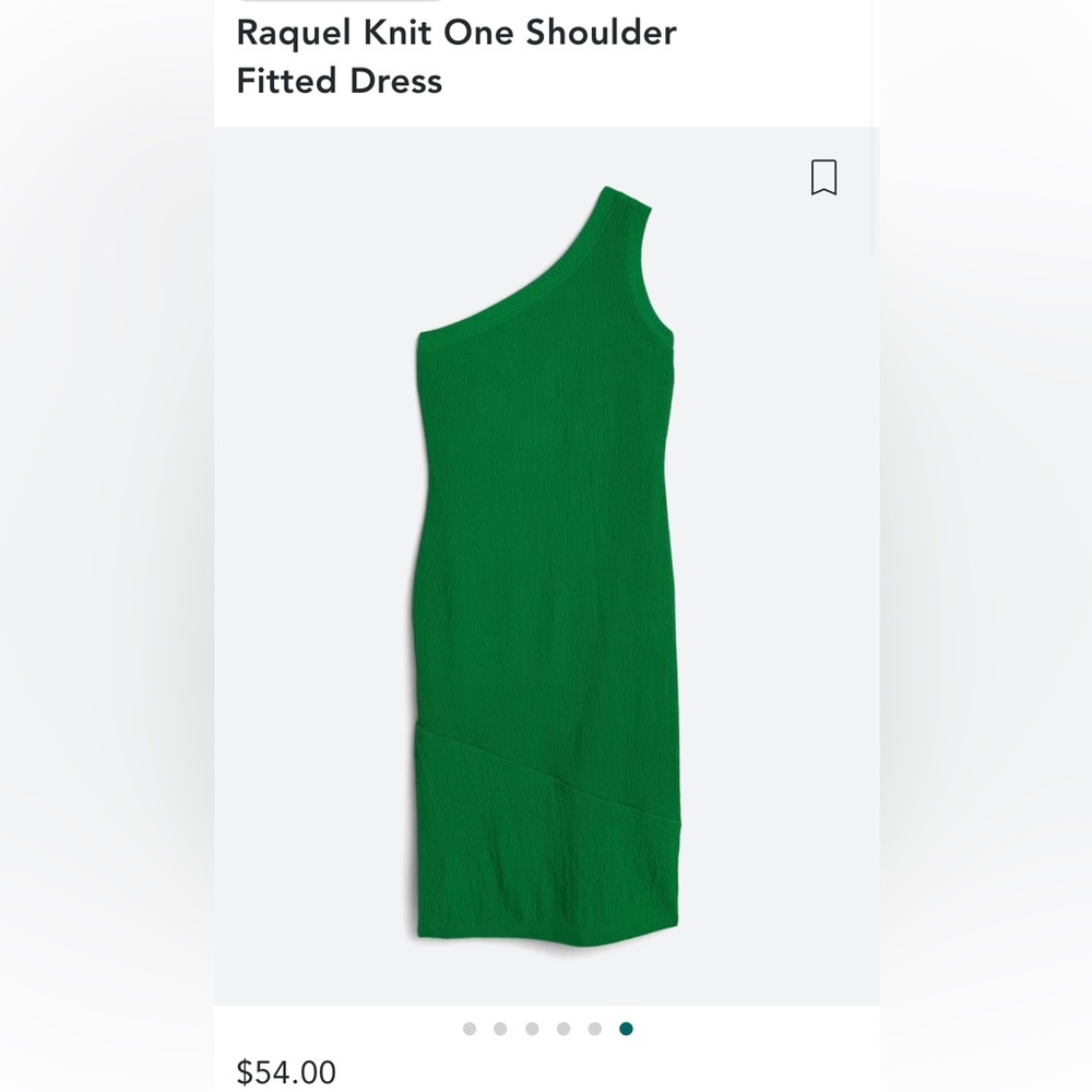 One Shoulder Fitted midi dress. Green Stitch Fix Raquel Knit Size Large.